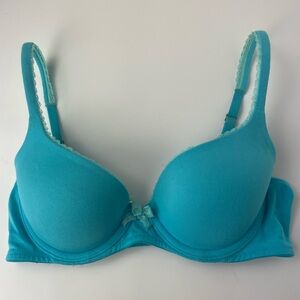 Victoria’s Secret Body By Victoria Lined Demi 34B Bra Blue Nylon
